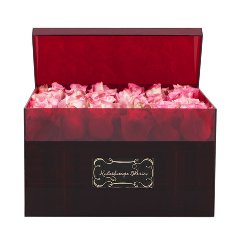 Moulin Rouge - Red Acrylic Box with Pink Rose